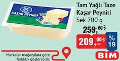 SEK TAM YAĞLI TAZE KAŞAR PEYNİRİ 700 G